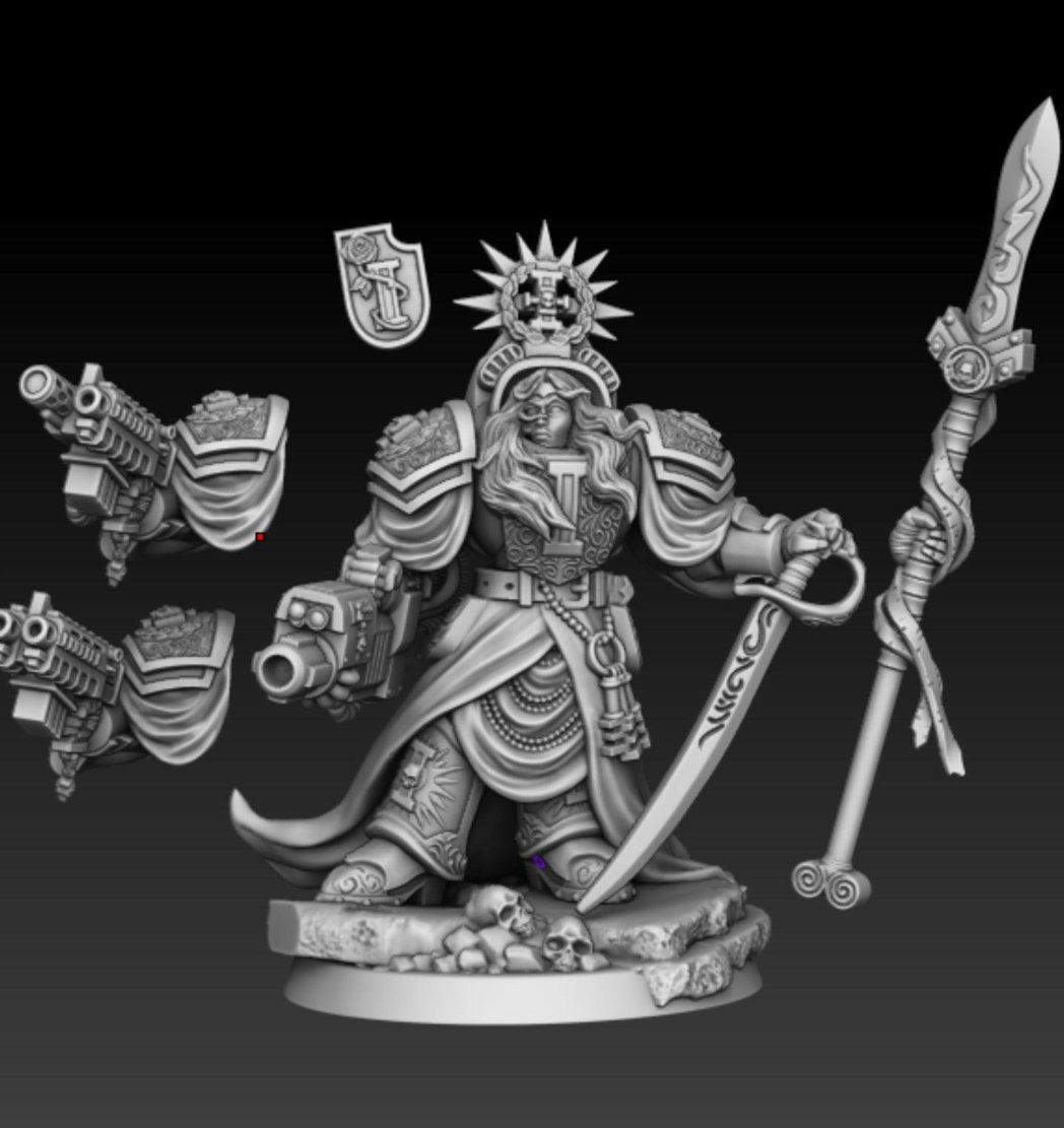 Mediocre StudiosInquisition Mistress in Heavy ArmorTabletop Gaming Miniature