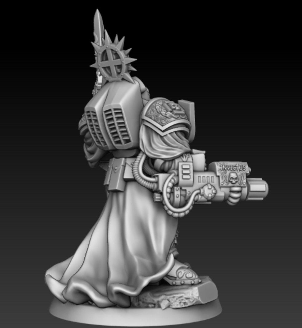 Mediocre StudiosInquisition Mistress in Heavy ArmorTabletop Gaming Miniature