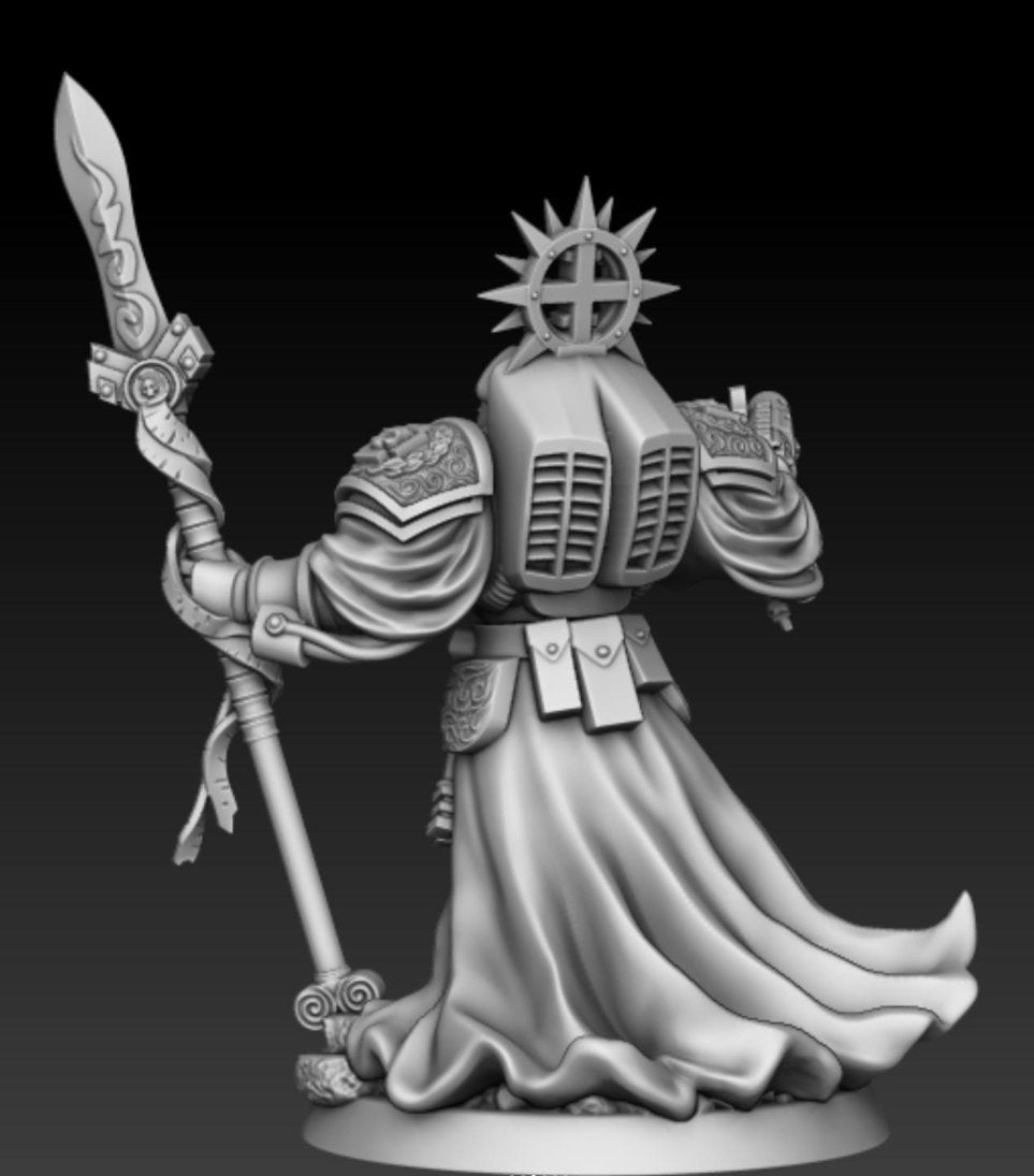 Mediocre StudiosInquisition Mistress in Heavy ArmorTabletop Gaming Miniature