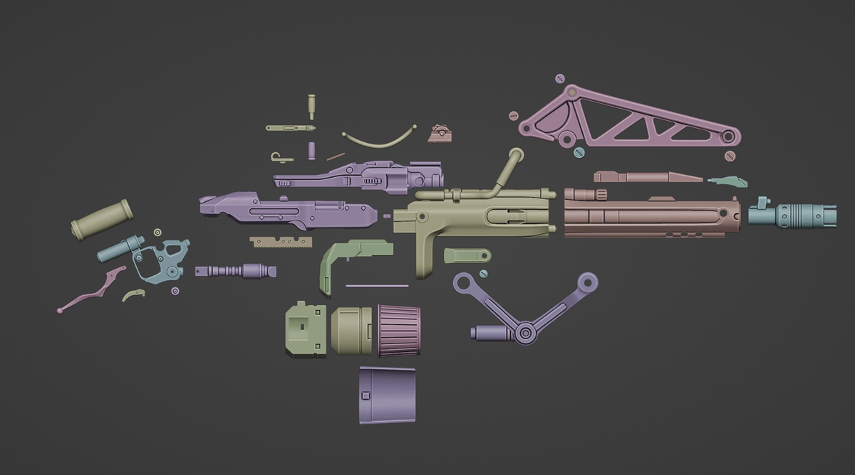 Mediocre StudiosAliens L56A3 Smartgun (.stl)3D Model STL