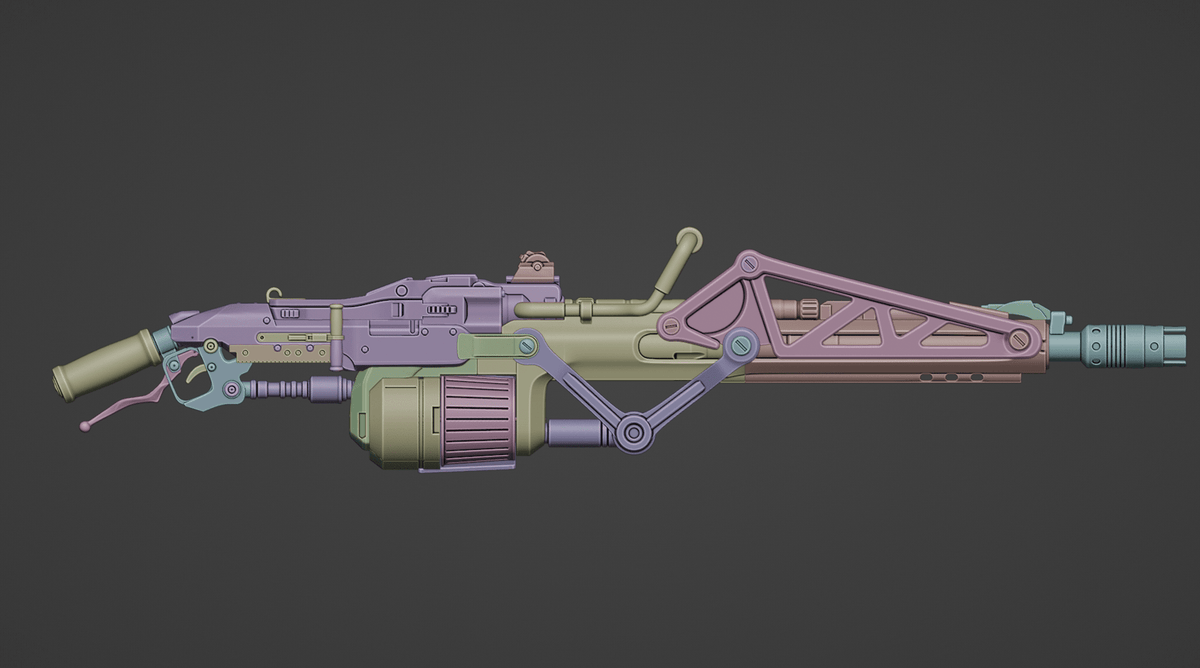 Mediocre StudiosAliens L56A3 Smartgun (.stl)3D Model STL