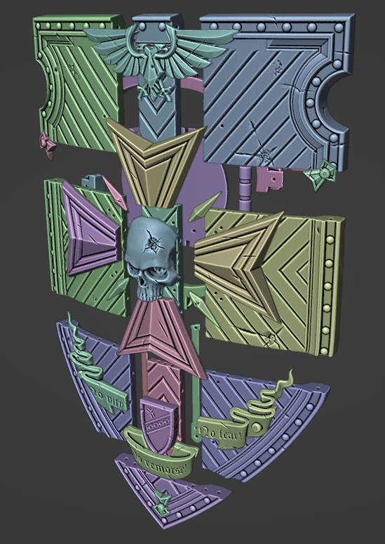 Mediocre StudiosBlack Guardians Shield (.stl)3D Model STL