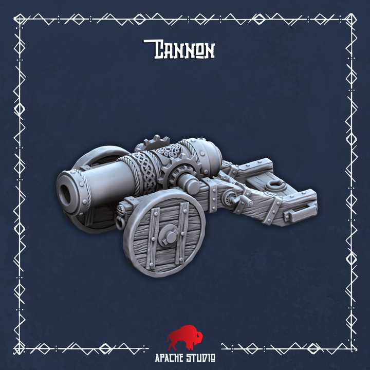 Mediocre StudiosForgeborn Clan: Cannon (dwarf unit)Tabletop Gaming Miniature