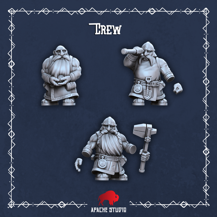 Mediocre StudiosForgeborn Clan: Cannon (dwarf unit)Tabletop Gaming Miniature
