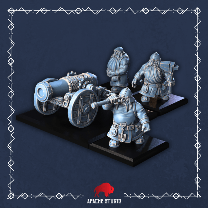 Mediocre StudiosForgeborn Clan: Cannon (dwarf unit)Tabletop Gaming Miniature