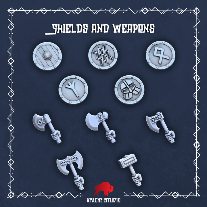 Mediocre StudiosForgeborn Clan: Clan Warriors (dwarf unit)Tabletop Gaming Miniature