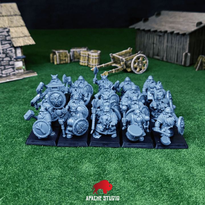 Mediocre StudiosForgeborn Clan: Clan Warriors (dwarf unit)Tabletop Gaming Miniature