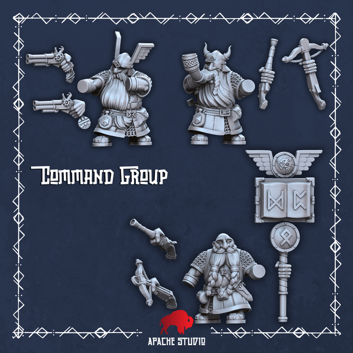 Mediocre StudiosForgeborn Clan: Crossbowmen - Arquebusiers (dwarf unit)Tabletop Gaming Miniature