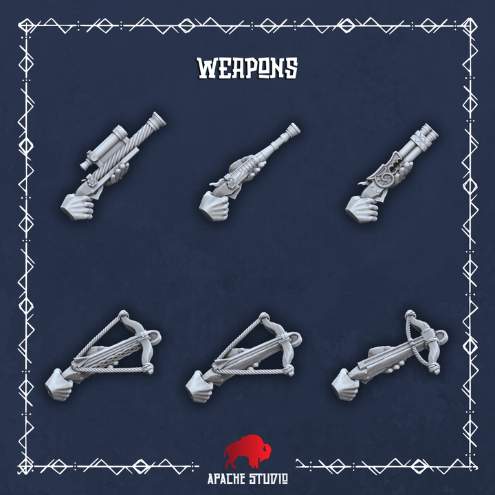 Mediocre StudiosForgeborn Clan: Crossbowmen - Arquebusiers (dwarf unit)Tabletop Gaming Miniature