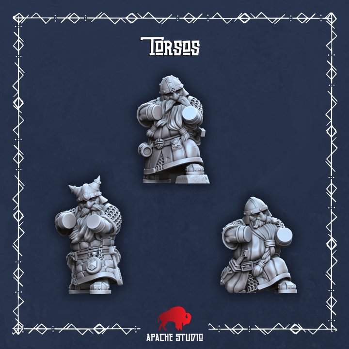 Mediocre StudiosForgeborn Clan: Crossbowmen - Arquebusiers (dwarf unit)Tabletop Gaming Miniature