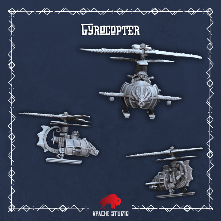 Mediocre StudiosForgeborn Clan: Gyrocopter (dwarf unit)Tabletop Gaming Miniature