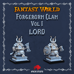 Mediocre StudiosForgeborn Clan: Lord (dwarf unit)Tabletop Gaming Miniature