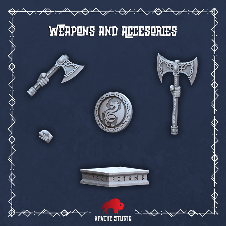 Mediocre StudiosForgeborn Clan: Lord (dwarf unit)Tabletop Gaming Miniature