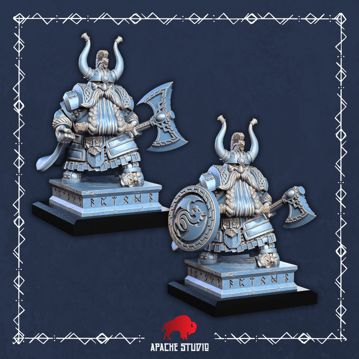 Mediocre StudiosForgeborn Clan: Lord (dwarf unit)Tabletop Gaming Miniature