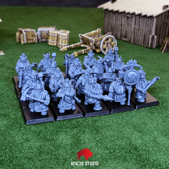 Mediocre StudiosForgeborn Clan: Rangers (dwarf unit)Tabletop Gaming Miniature