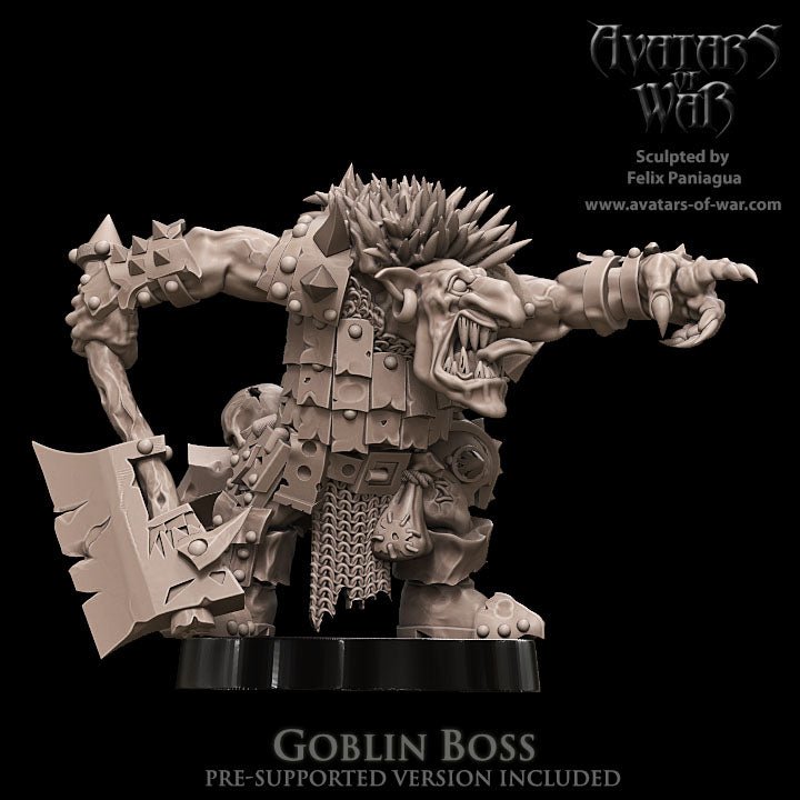 Mediocre StudiosGoblin Boss ChiefTabletop Gaming Miniature