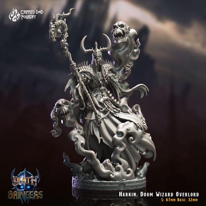 Mediocre StudiosHarkin, Doom Wizard OverlordTabletop Gaming Miniature