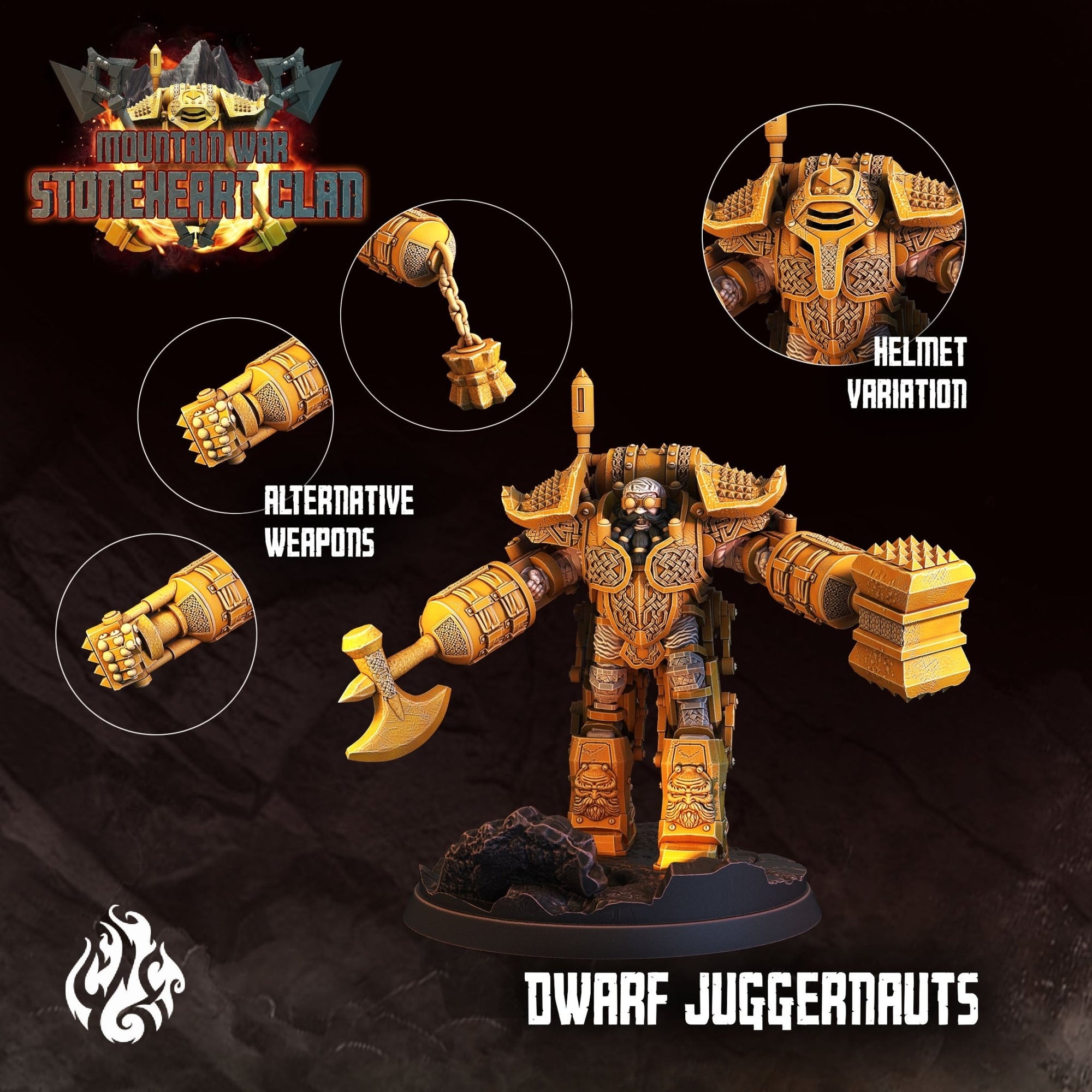 Mediocre StudiosMountain War: StoneHeart ClanTabletop Gaming Miniature