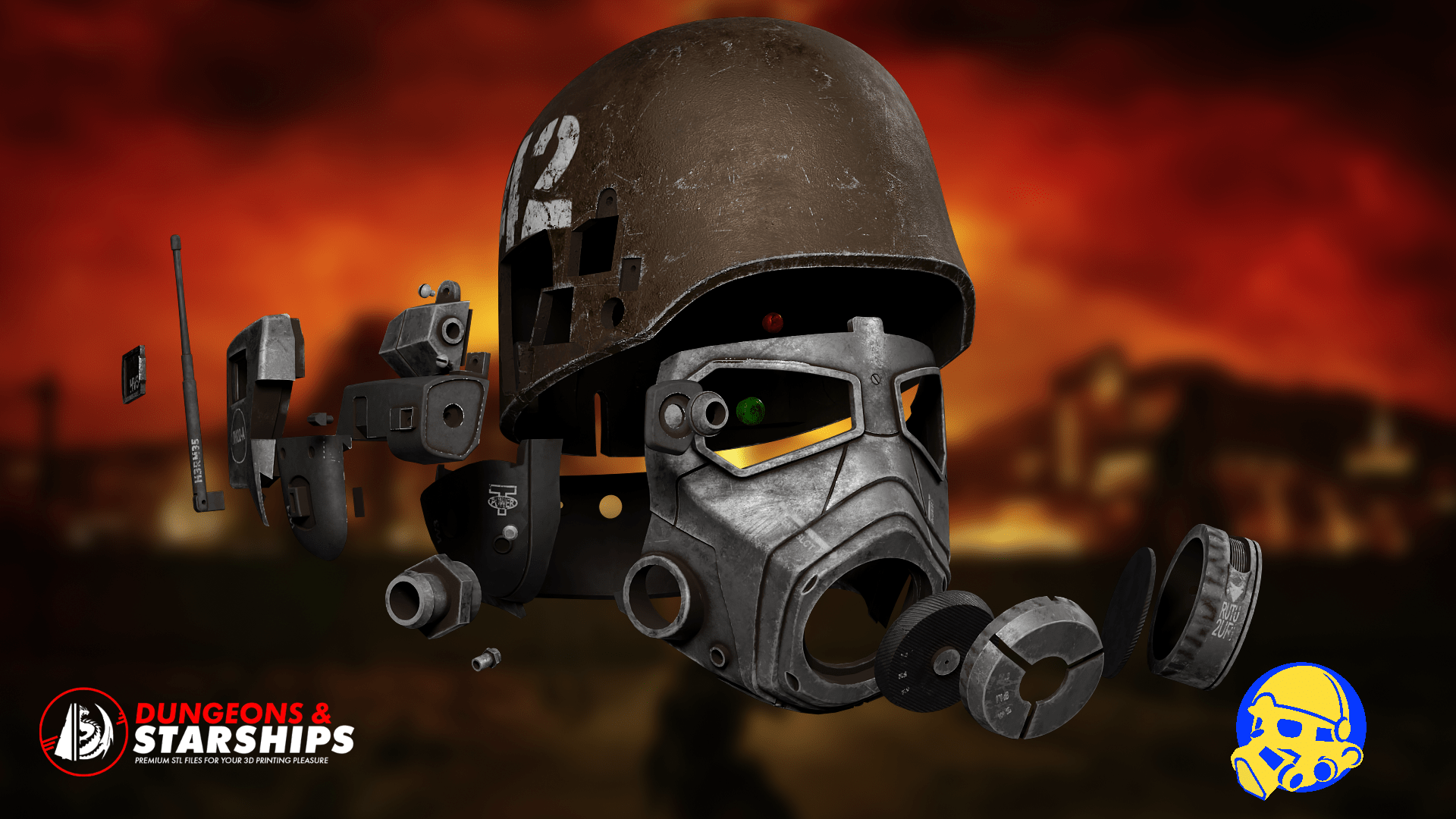 Mediocre StudiosNCR Ranger - Fallout NVCosplay Helmet