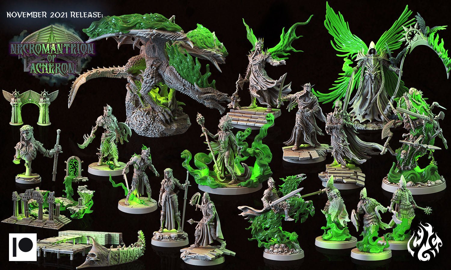 Mediocre StudiosNecromanteion of Acheron (Full Set)Tabletop Gaming Miniature