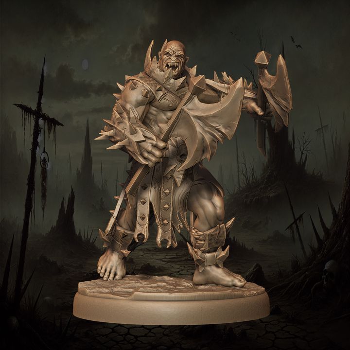 Mediocre StudiosOrc Berserkers - 10 poses & 1 mountedTabletop Gaming Miniature