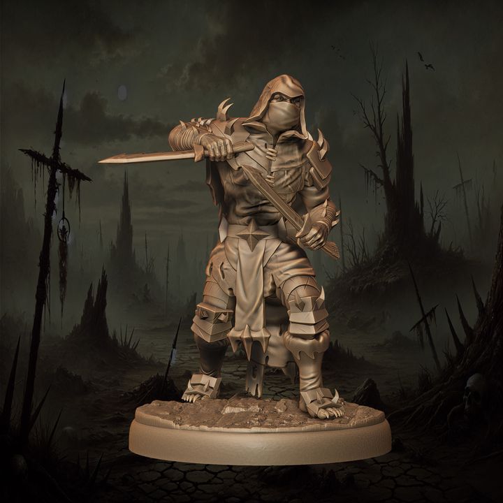 Mediocre StudiosOrc Rogue - 10 poses & 1 mountedTabletop Gaming Miniature