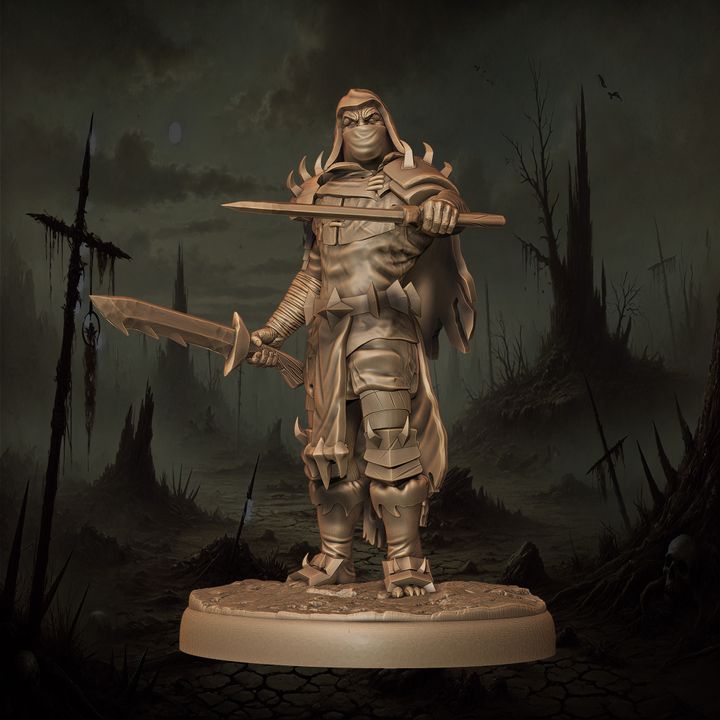 Mediocre StudiosOrc Rogue - 10 poses & 1 mountedTabletop Gaming Miniature