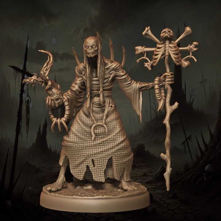 Mediocre StudiosOrc Warlock - 10 poses & 1 mountedTabletop Gaming Miniature