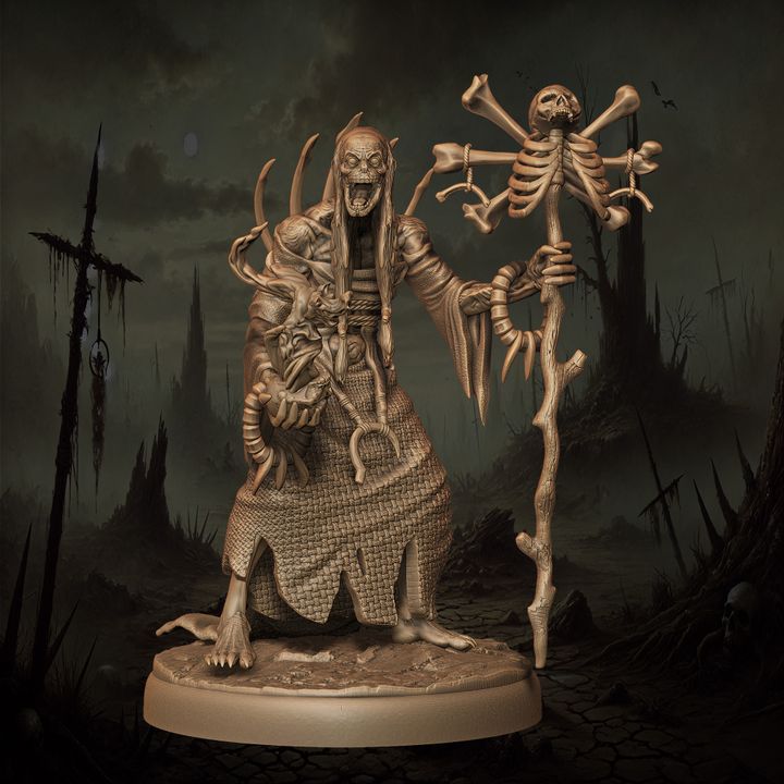 Mediocre StudiosOrc Warlock - 10 poses & 1 mountedTabletop Gaming Miniature