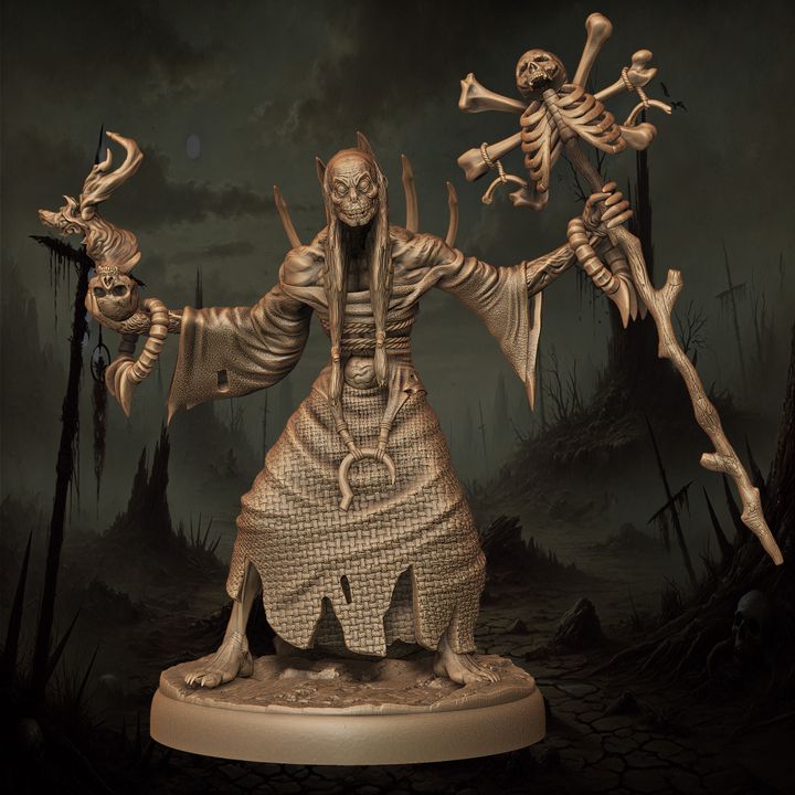 Mediocre StudiosOrc Warlock - 10 poses & 1 mountedTabletop Gaming Miniature