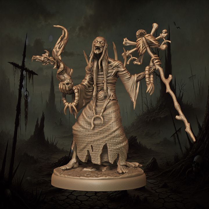 Mediocre StudiosOrc Warlock - 10 poses & 1 mountedTabletop Gaming Miniature