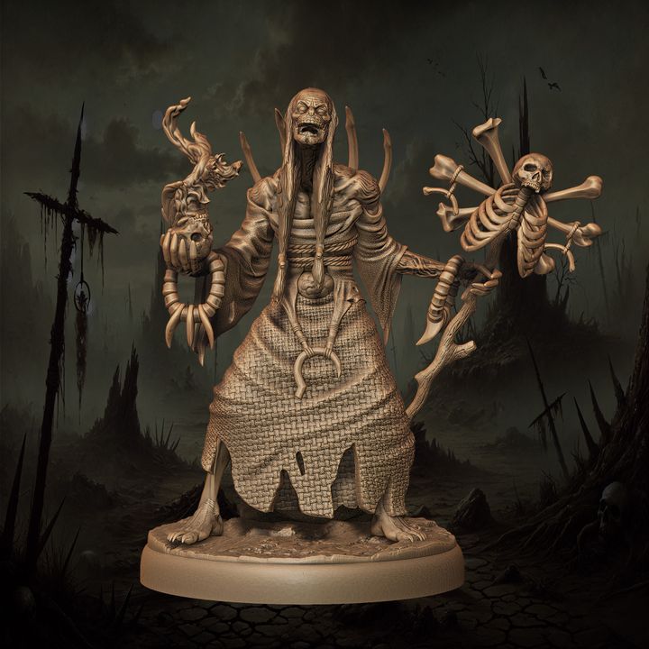 Mediocre StudiosOrc Warlock - 10 poses & 1 mountedTabletop Gaming Miniature