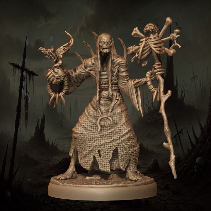 Mediocre StudiosOrc Warlock - 10 poses & 1 mountedTabletop Gaming Miniature