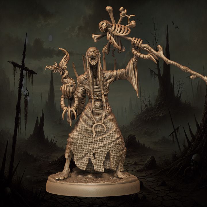 Mediocre StudiosOrc Warlock - 10 poses & 1 mountedTabletop Gaming Miniature