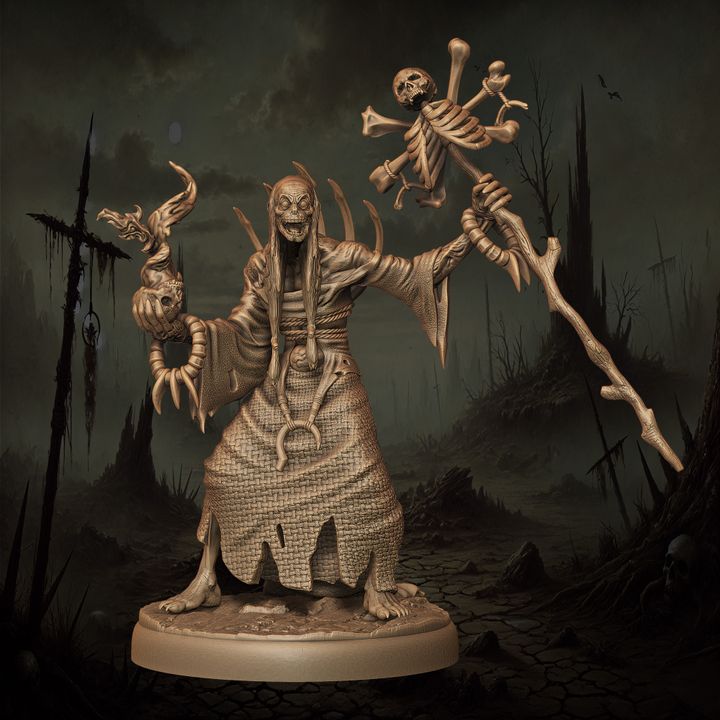 Mediocre StudiosOrc Warlock - 10 poses & 1 mountedTabletop Gaming Miniature