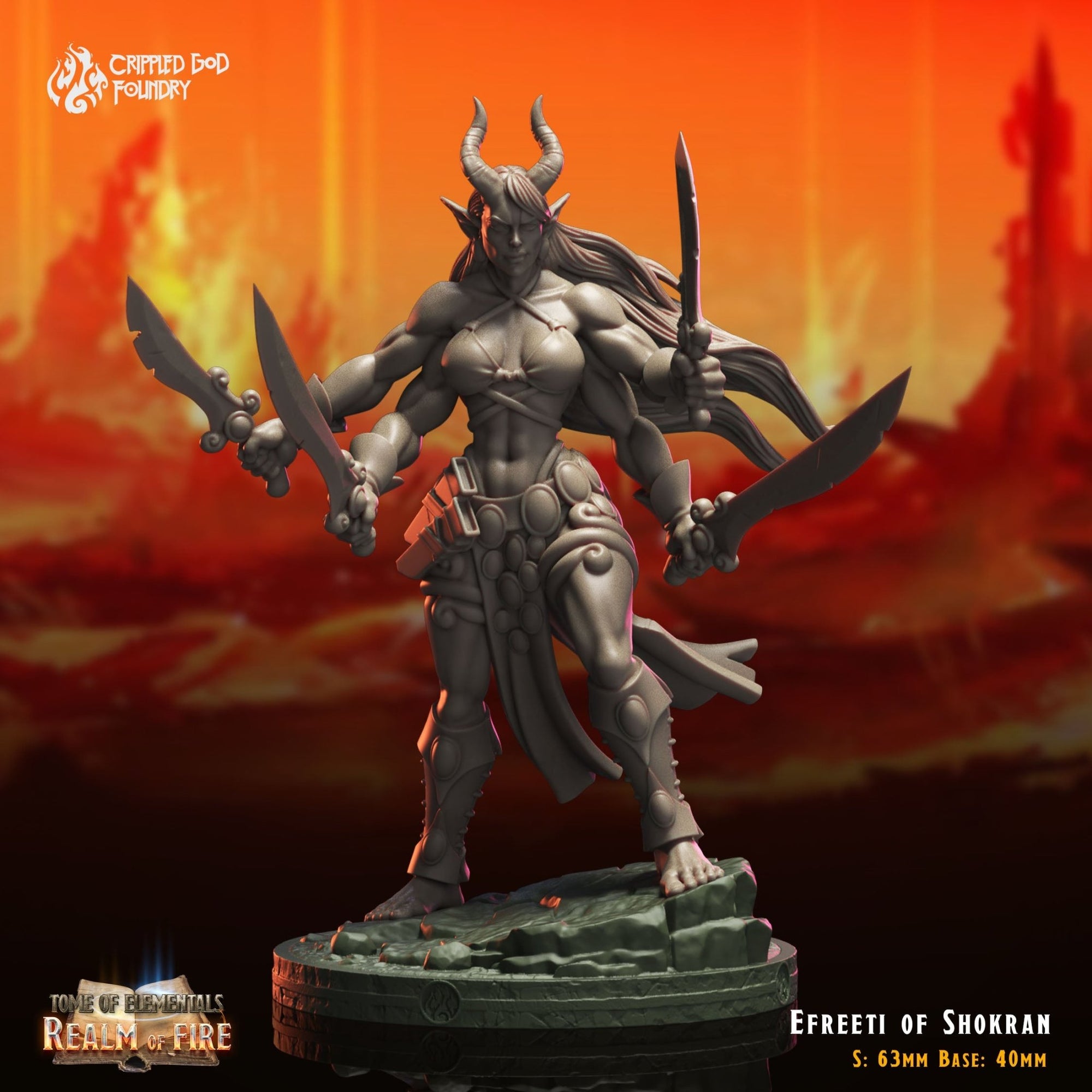 Mediocre StudiosTome of Elementals: Realm of FireTabletop Gaming Miniature