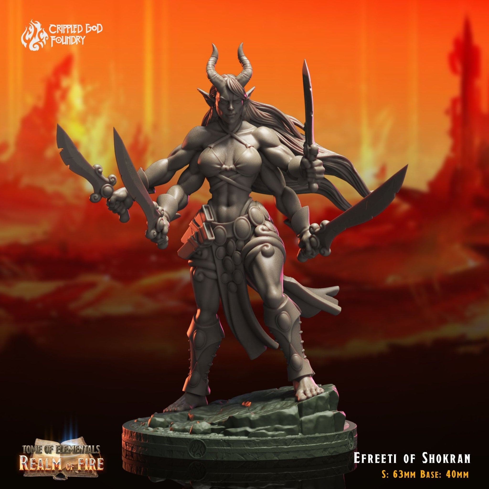 Mediocre StudiosTome of Elementals: Realm of FireTabletop Gaming Miniature