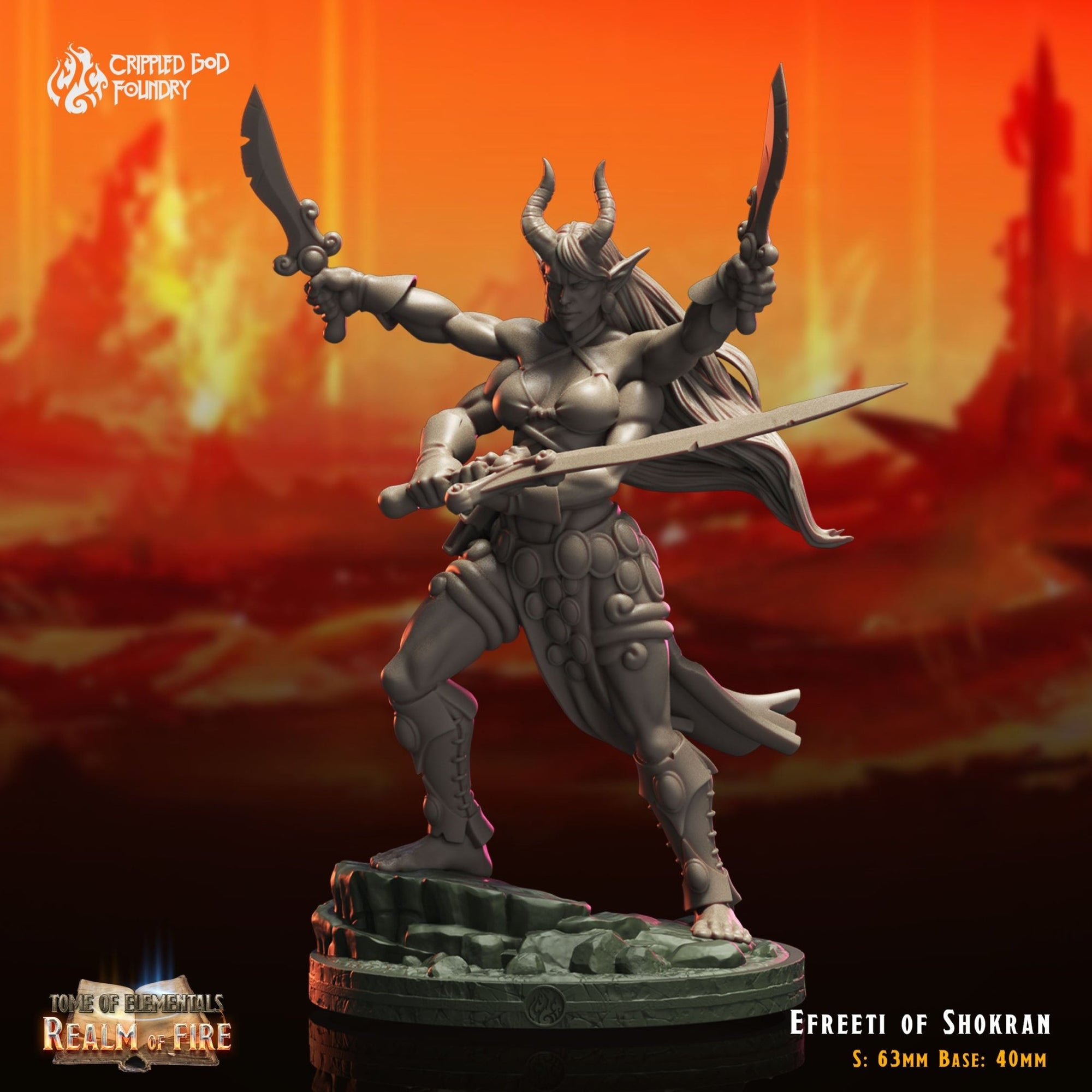 Mediocre StudiosTome of Elementals: Realm of FireTabletop Gaming Miniature