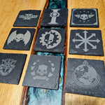 Mediocre StudiosWarhammer Chapter Themed CoastersLaser Engraved